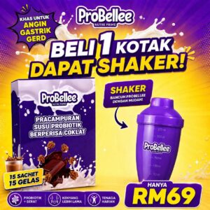 PAKEJ PERCUBAAN ( 1 KOTAK PROBELLEE PROBIOTIK + FREEGIFT SHAKER )