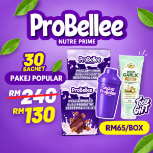 PAKEJ JIMAT ( 2 KOTAK PROBELLEE PROBIOTIK + FREEGIFT SHAKER + FREEGIFT SERUM GARLIC )