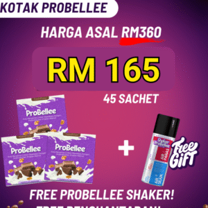 PAKEJ PEMULIHAN ( 3 KOTAK PROBELLEE PROBIOTIK + FREEGIFT SHAKER )