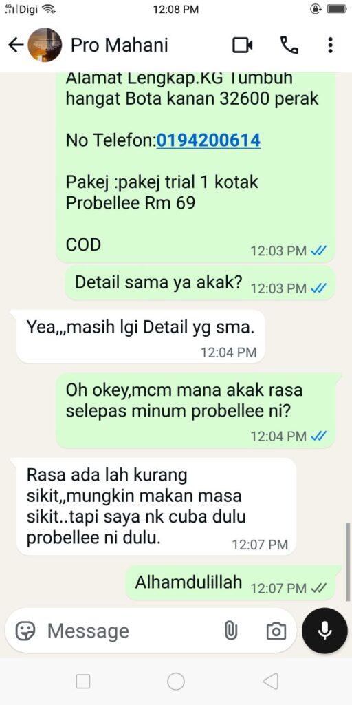 TESTIMONI PROBELLEE WASSAP